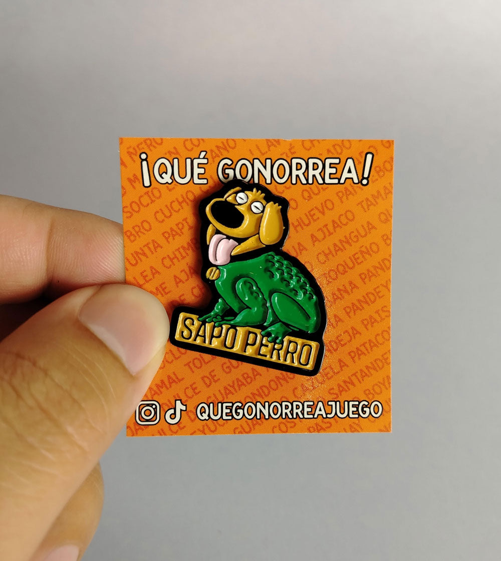 Pin Metálico Sapo - Perro