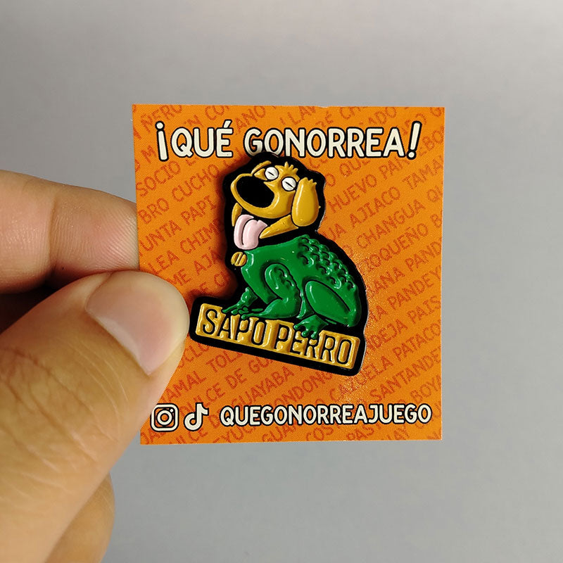 Pin Metálico Sapo - Perro